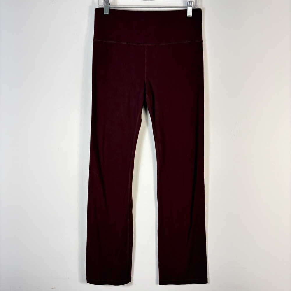 ❤️Athleta Elation High Waisted Flare Leggings Burgundy Plum L